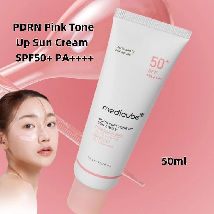 Medicube – Crème Solaire Éclaircissante au Collagène Rose et PDRN
