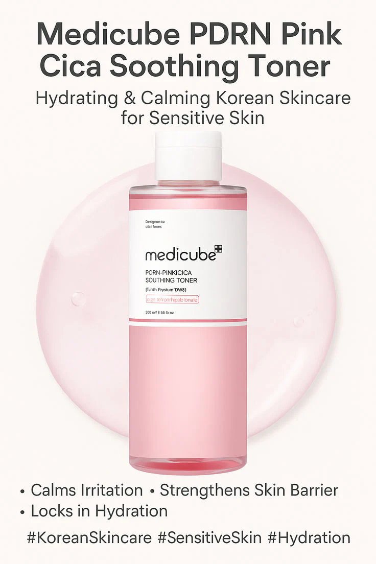 Medicube – Toner Rose Cica Lissant et Apaisant