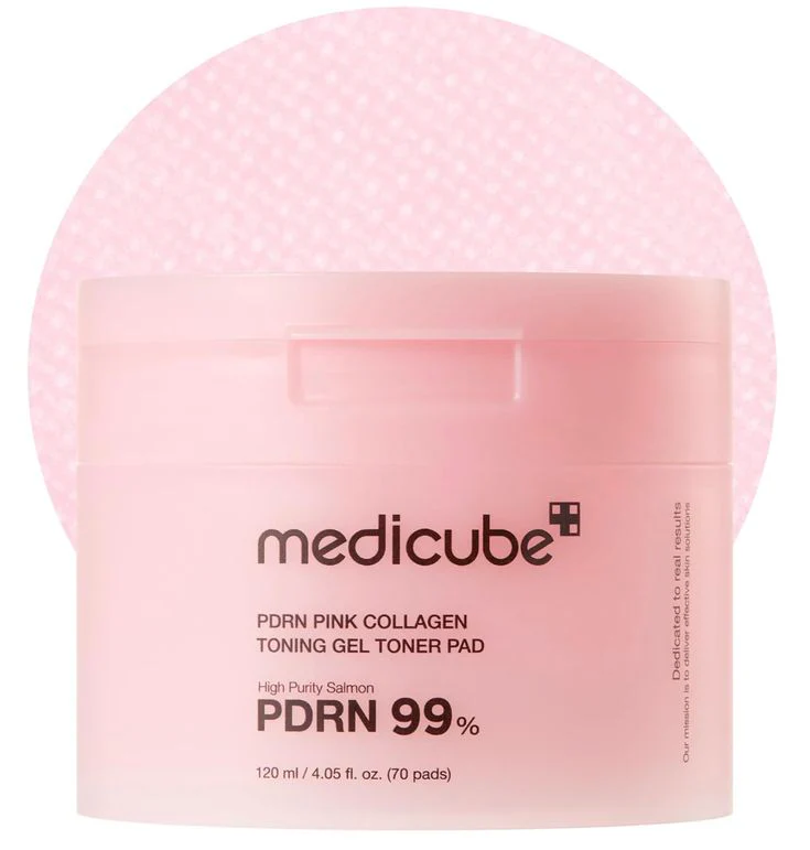 Medicube – Pads Toner Gel au Collagène Rose et PDRN
